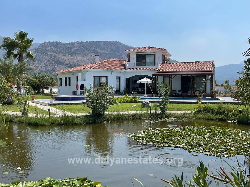 Luxury 4+1 Villa For Sale On A 7000m2 Plot With Dalyan Iztuzu Beach View