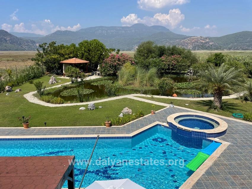 Luxury 4+1 Villa For Sale On A 7000m2 Plot With Dalyan Iztuzu Beach View