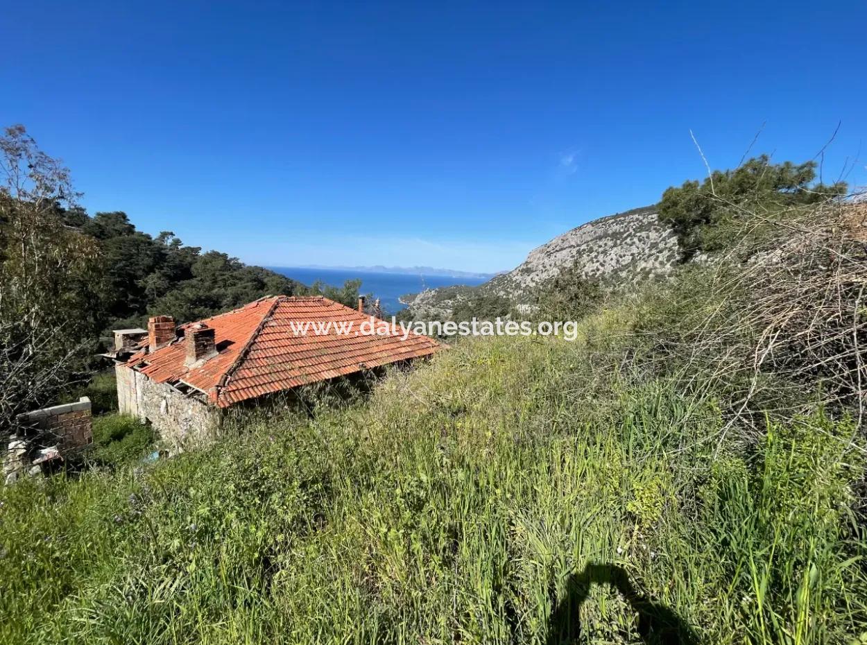 Village House For Sale In 4,400M2 Land With Full Sea View In Gökbel