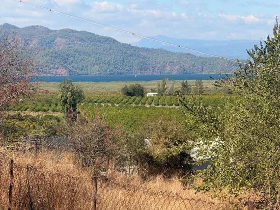 Поле площадью 5.000m2 с видом на озеро в Dalyan Karadağ продаётся