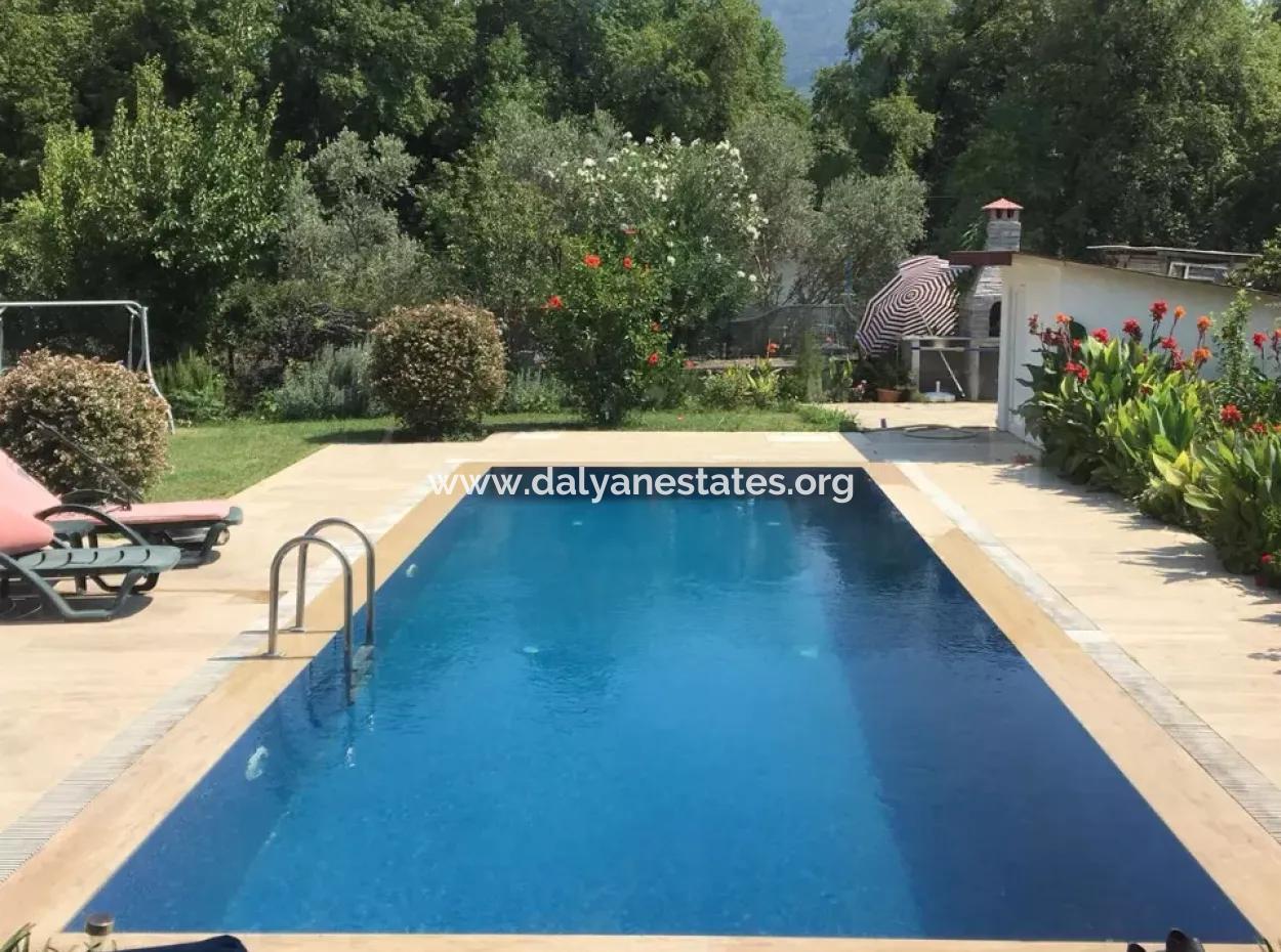 Dalyan Satılık Villa 615M2 Arsa İçinde 3+1 Satılık Villa